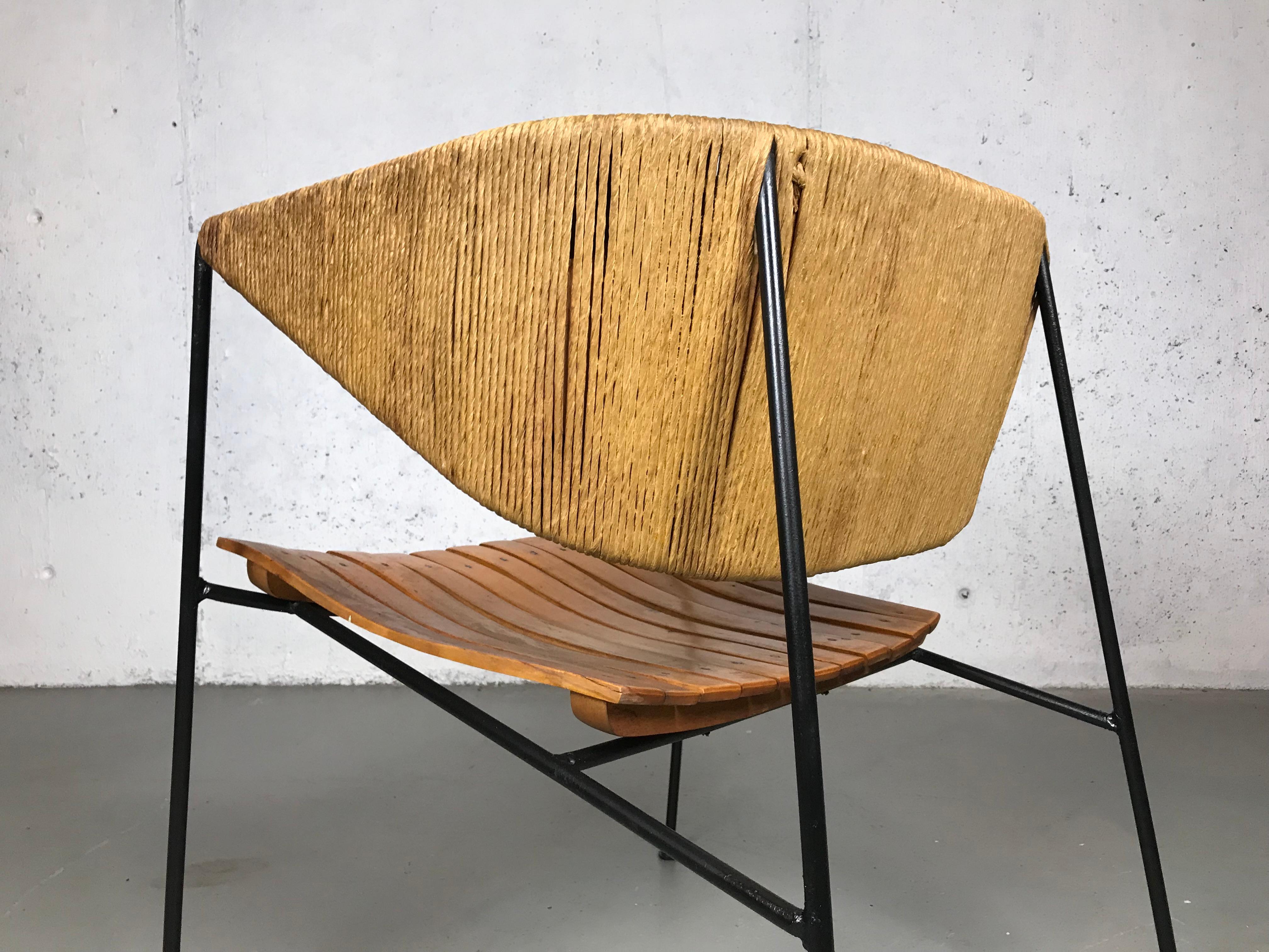 Lounge Chair by Arthur Umanoff for Shaver Howard and Raymor In Fair Condition In St.Petersburg, FL