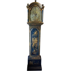 George III Blue Lacquer Longcase Clock