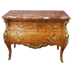 Marquetry inlaid Kingwood and Rosewood Commode stamped DAIDEF