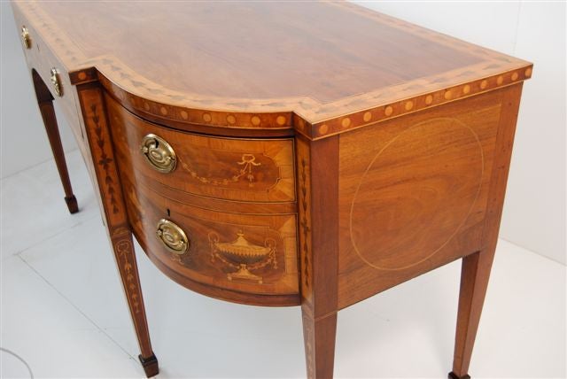 Marquetry Inlaid Mahogany Sideboard For Sale 5