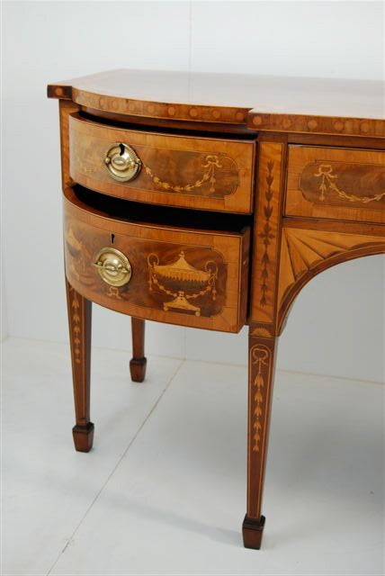 Marquetry Inlaid Mahogany Sideboard For Sale 1