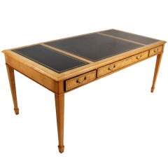 Vintage Ash Writing Table in the Sheraton Manner