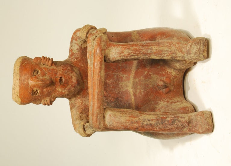 Mexican Pre Columbian Nayarit Pottery Ancestor Figure For Sale