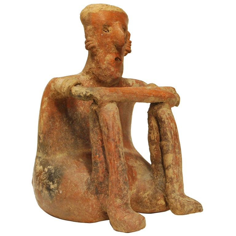 Pre Columbian Nayarit Pottery Ancestor Figure For Sale