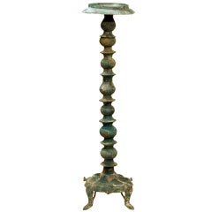 Antique Islamic Bronze Lamp Stand