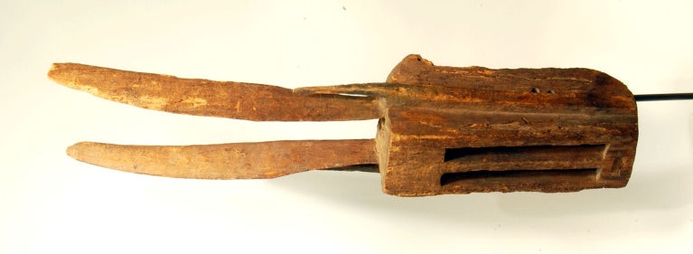 19th Century Dogon Wood Carved Walu Antelope Mask For Sale
