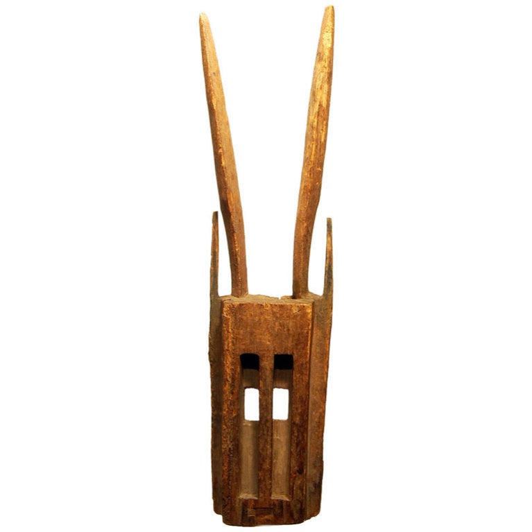 Dogon Wood Carved Walu Antelope Mask For Sale