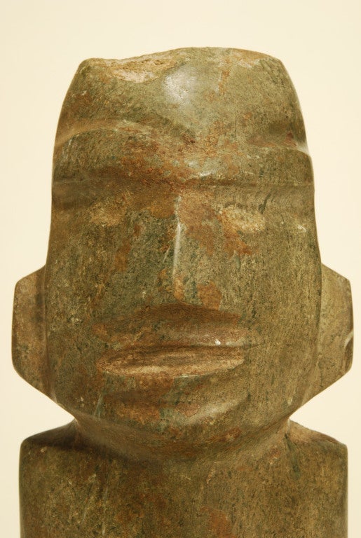 Pre Columbian Mezcala  Type  M-12 Green Stone Axe God