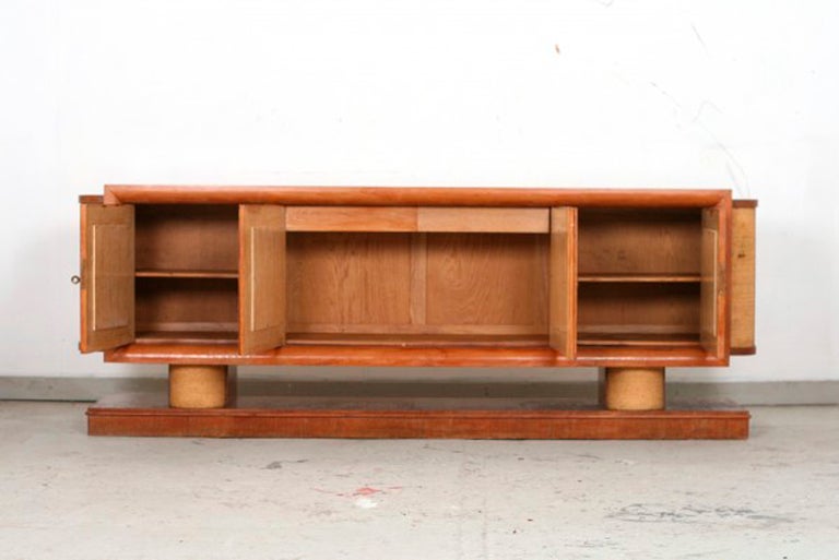 very rare and big unusual sideboard by Audoux Minet,  France 1940's.