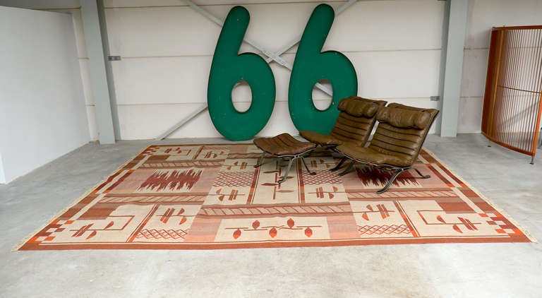 Unique Big Swedish Carpet, Art Deco In Excellent Condition For Sale In Sittard, NL