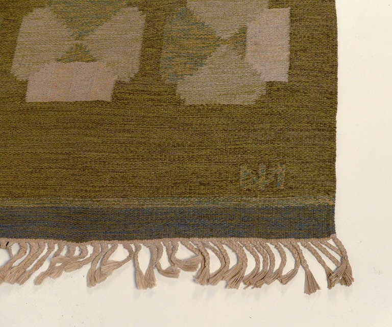 Beautiful Finnish Carpet by Alestalon Mattokutomo For Sale 2