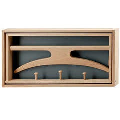 Beautiful Danish Wall Mount Folding Valet by Adam Hoff and Poul Ostergaard