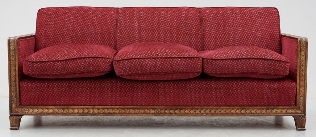 Swedish Rare art deco sofa about 1920m Sweden For Sale