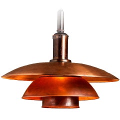 Rare Copper Ceiling Light PH4, Poul Henningsen for Louis Poulsen