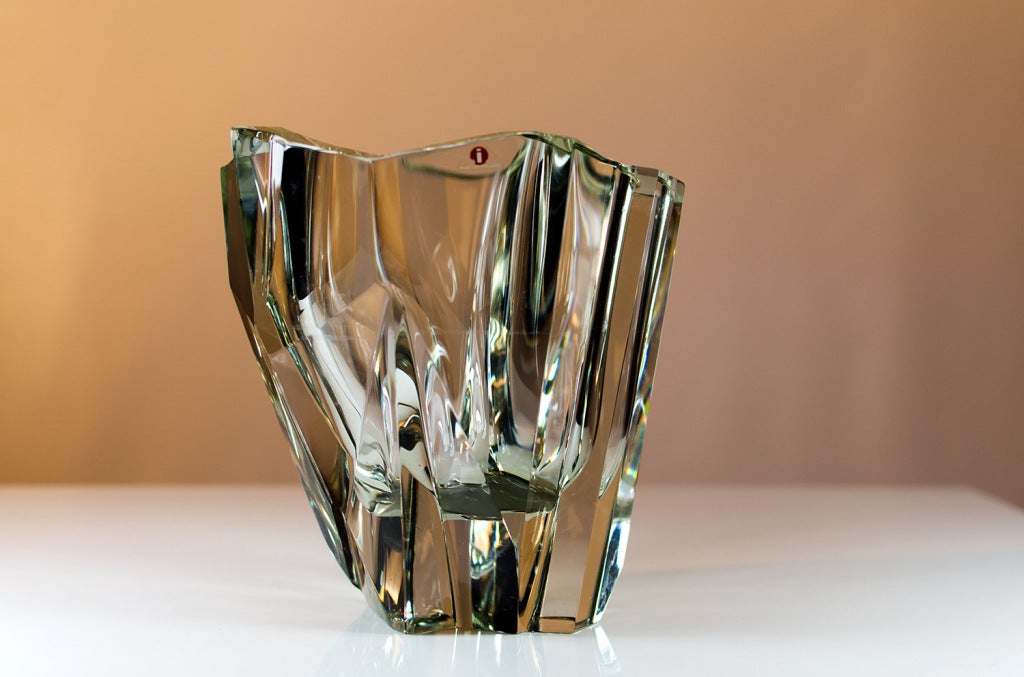 Rare Tapio Wirkkala iceberg vase for Iitalla, Finland 1