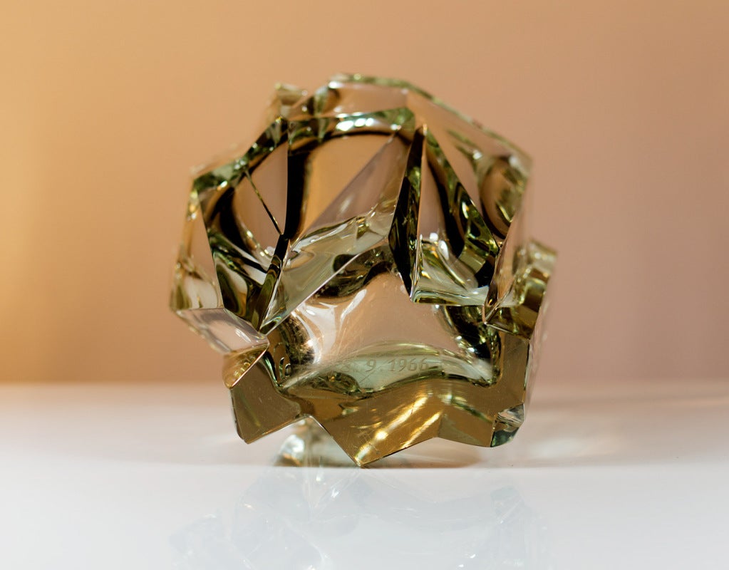Rare Tapio Wirkkala iceberg vase for Iitalla, Finland 3