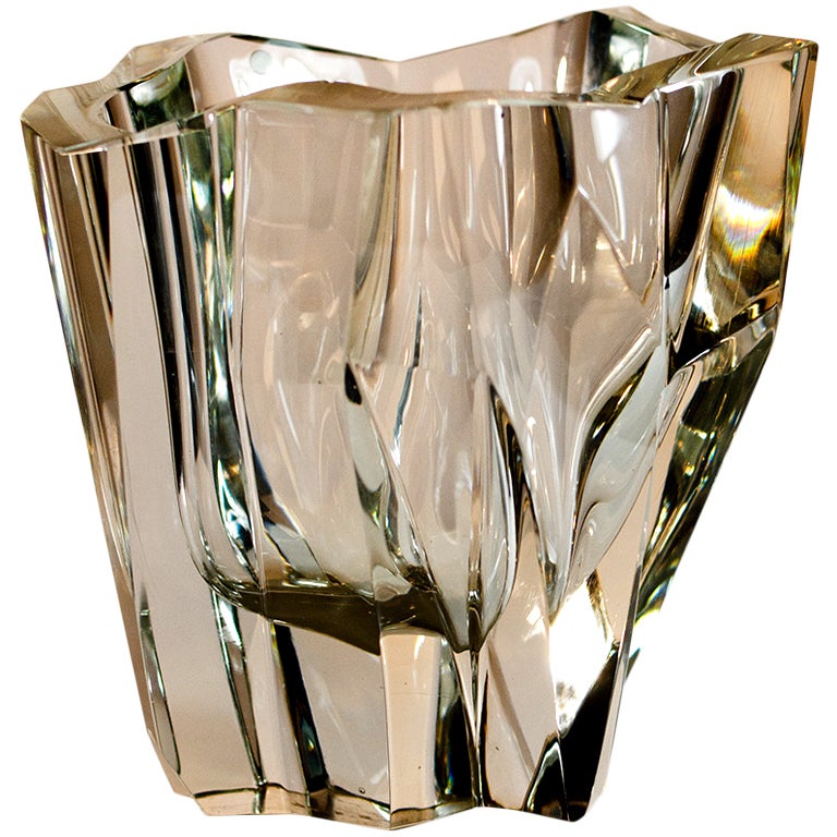 Rare Tapio Wirkkala iceberg vase for Iitalla, Finland