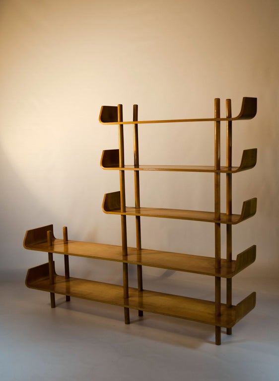 Mid-20th Century Willem Lutjens plywood bookcase for Gouda de boer 1953