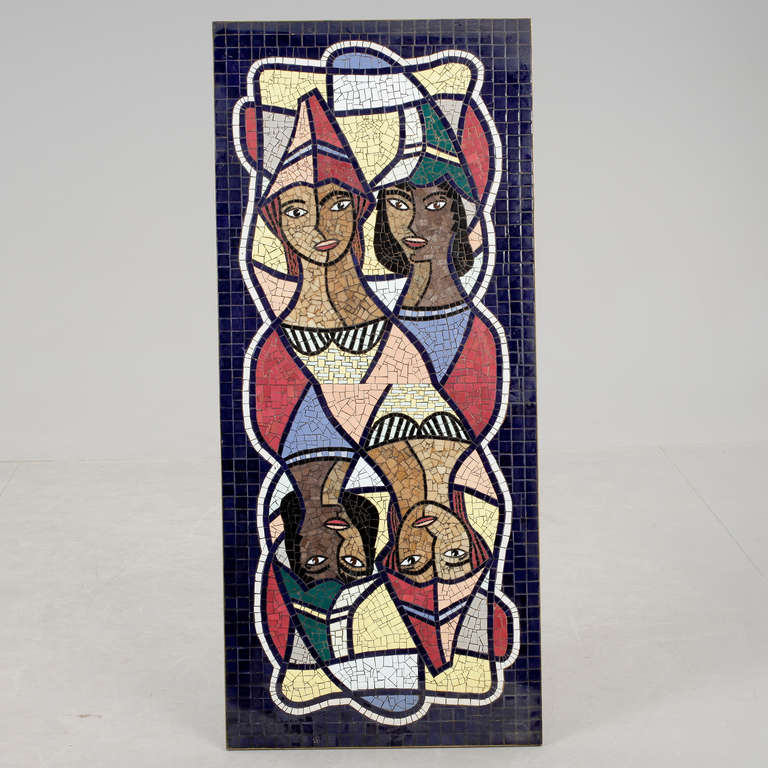 Reel cool and impressive Swedish MOSAIC coffee table, 1958