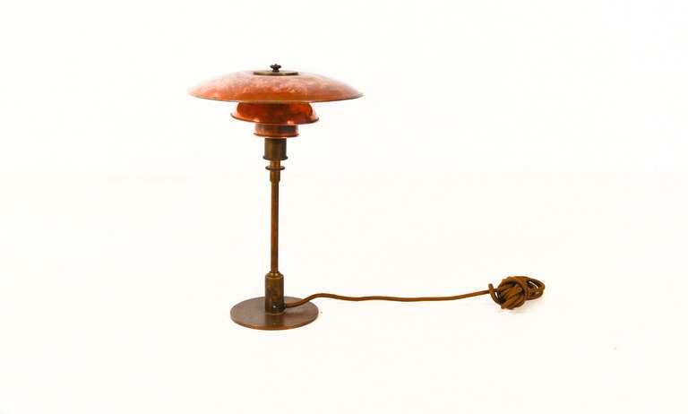 20th Century Rare copper PH3/2 by Poul Henningsen for Louis Poulsen, 1929, Patented. For Sale