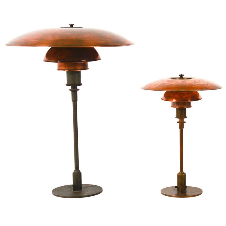 Extreme rare big PH 4.5/3 desk lamp Pul Henningsen for Louis Poulsen. Patt appl. For Sale