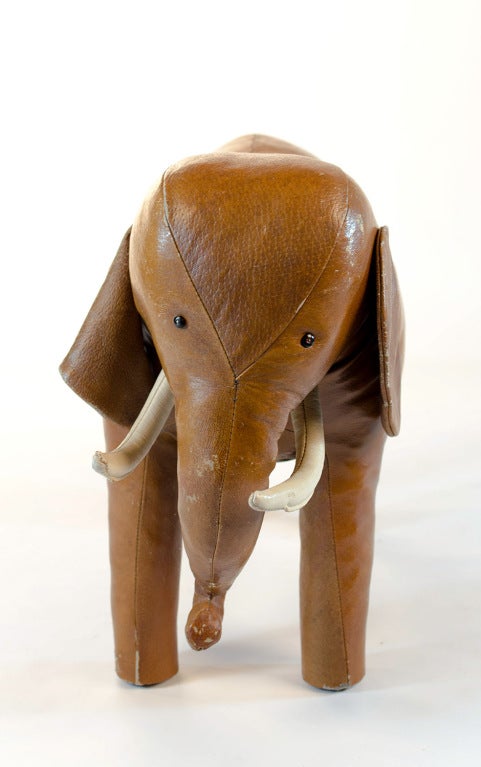 British Big Leather Elephant Abercrombie & Fitch For Sale