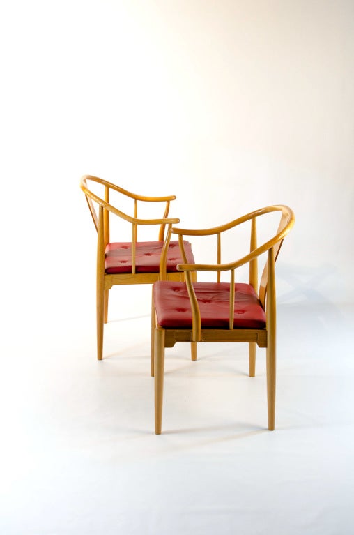 6 nice china chairs, designed by Hans Wegner for Fritz Hansen.