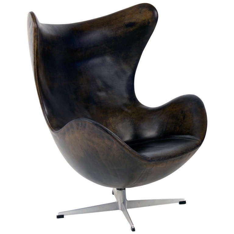 Rare First Edition Egg Chair, Arne Jacosen, Fritz Hansen, 1958 For Sale