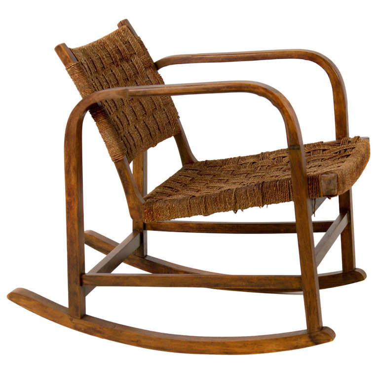 Rare Eskil Sundahl Rocker Chair, Sweden For Sale