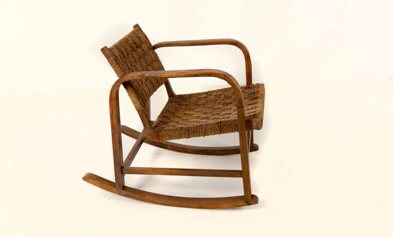 Scandinavian Modern Rare Eskil Sundahl Rocker Chair, Sweden For Sale