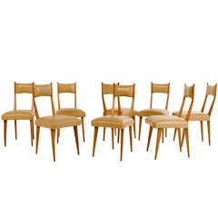 Vintage 8 Beautiful Chairs by Ico Parisi