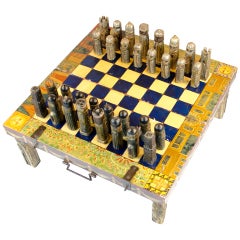 Very Big Rare and Unique Chess Table from Sweden 1850-1900.