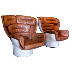 2 matching Elda chairs by Joe Colombo, 1st edition