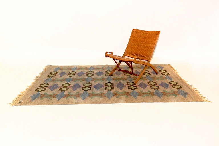 Mid-20th Century Swedish handwoven Carpet by Judith Johansson For Sale