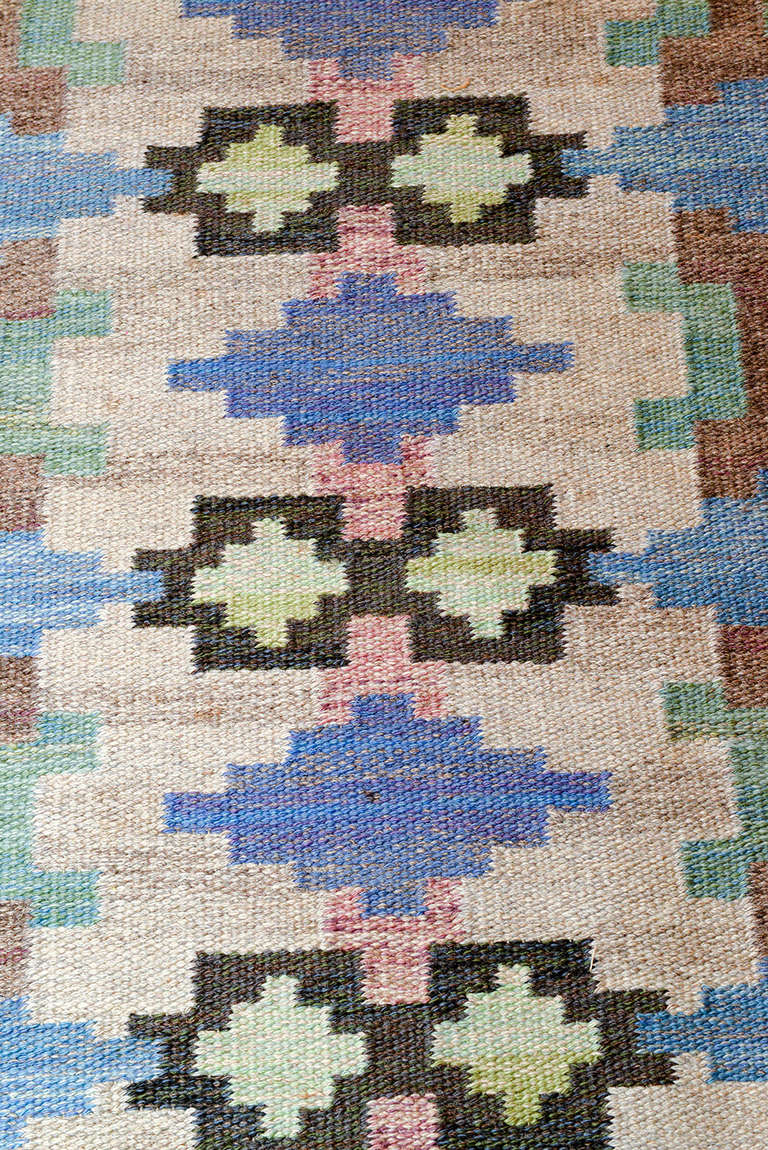 Swedish handwoven Carpet by Judith Johansson For Sale 1