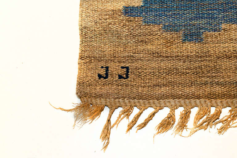 Swedish handwoven Carpet by Judith Johansson For Sale 2