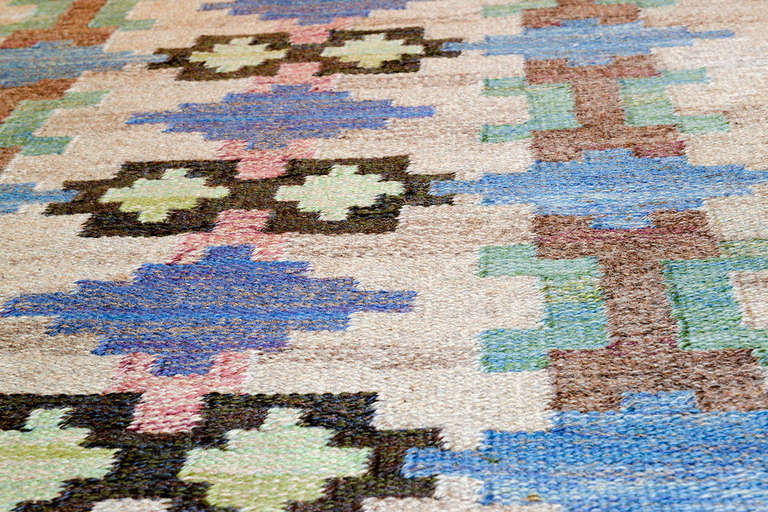 Swedish handwoven Carpet by Judith Johansson For Sale 4
