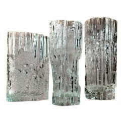 Vintage 3 Big Tapio Wirkkala Vases Made By Iittala, Finland.