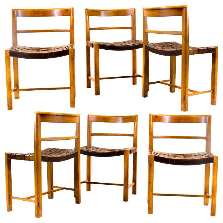 Six Rare Danish Dining Chairs In Rosewood For Sale