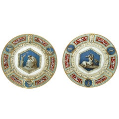 Antique Pair of Russian Imperial Plates from the Raphael Service