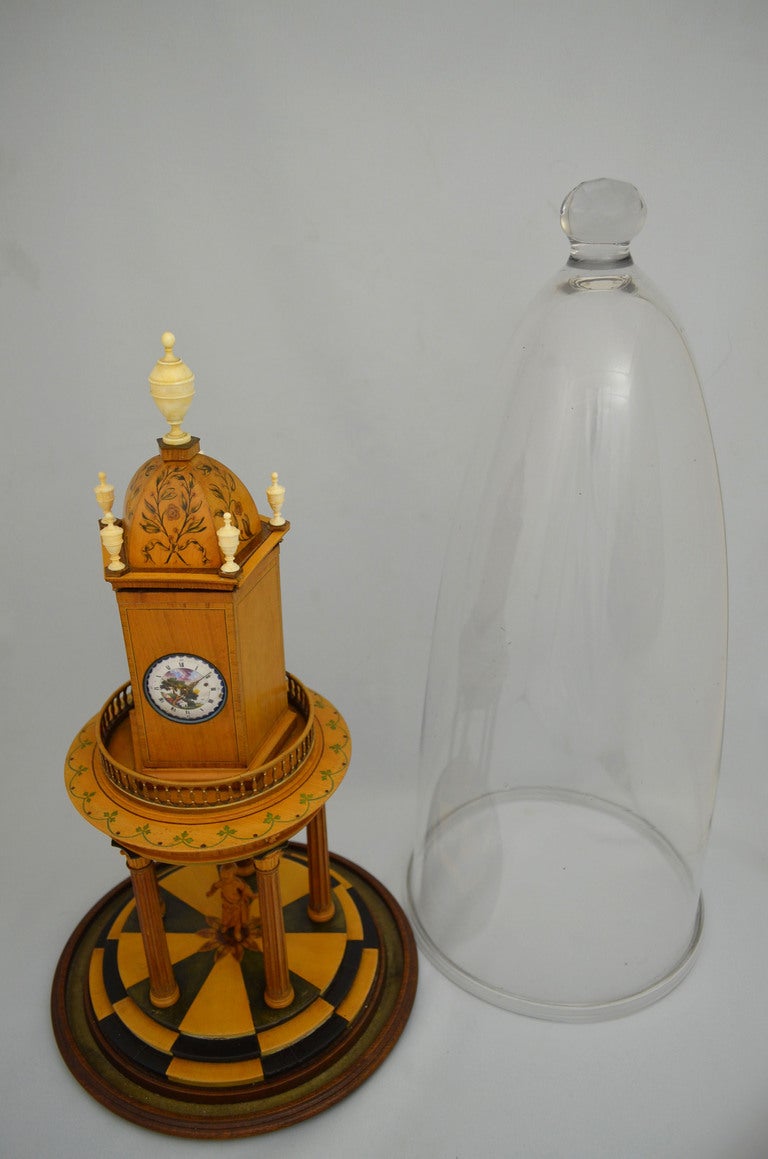 Satinwood and Ivory 'Temple' Watch Stand