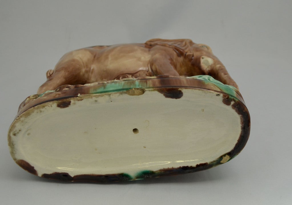 Majolica Pottery Figure of Jumbo For Sale 1