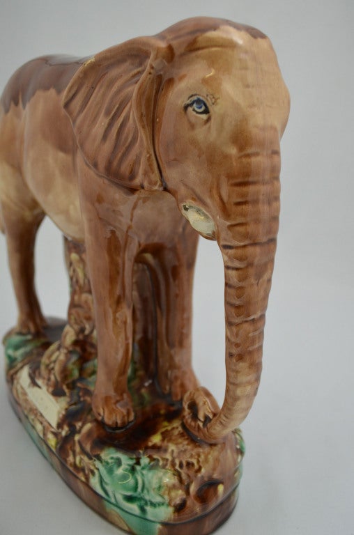 Majolica Pottery Figure of Jumbo For Sale 2