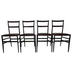 Four Gio Ponti Superleggera Dining Chairs by Cassina