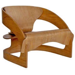 Plywood 4801 lounge chair by Joe Colombo for Kartell