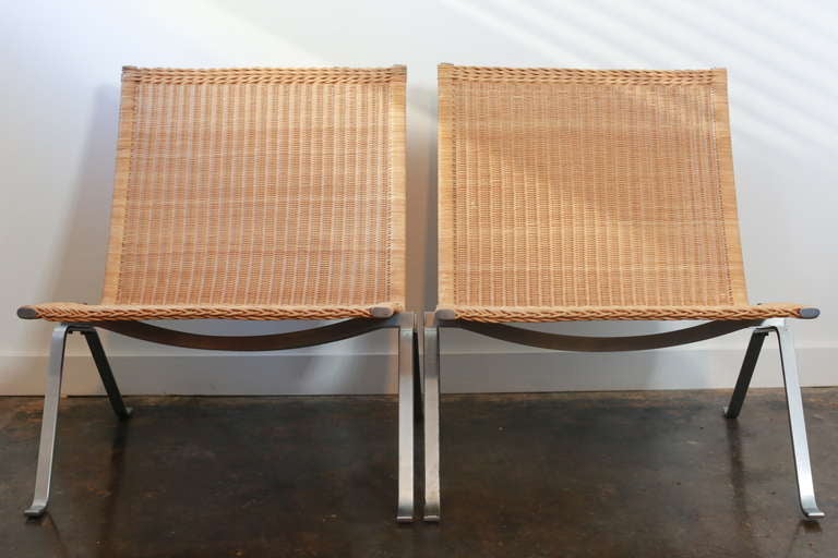 One PK 22 Lounge Chair by Poul Kjaerholm for E. Kold Christensen In Good Condition In Amsterdam, NL