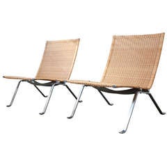One PK 22 Lounge Chair by Poul Kjaerholm for E. Kold Christensen