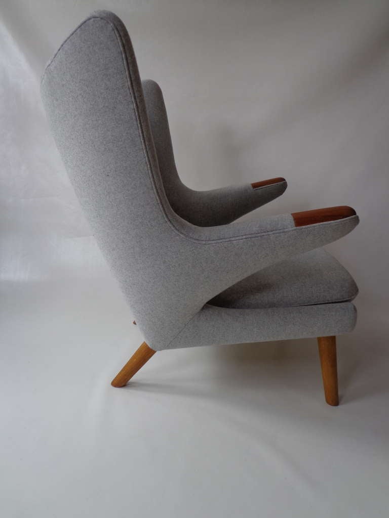 The Hans J. Wegner 'Papa Bear' chair, arms of teak and legs of patinated oak.  Designed 1951 and manufactured by AP Stolen, Denmark, model AP19.

marked with disc.

Literature: Hans J. Wegner's 100 Chairs, Oda, pg. 49.

Shipping services:
Ask