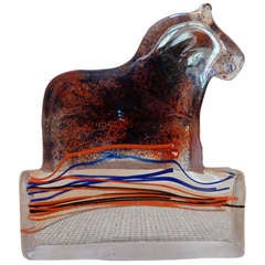 Cast glass horse from Kjell Janson