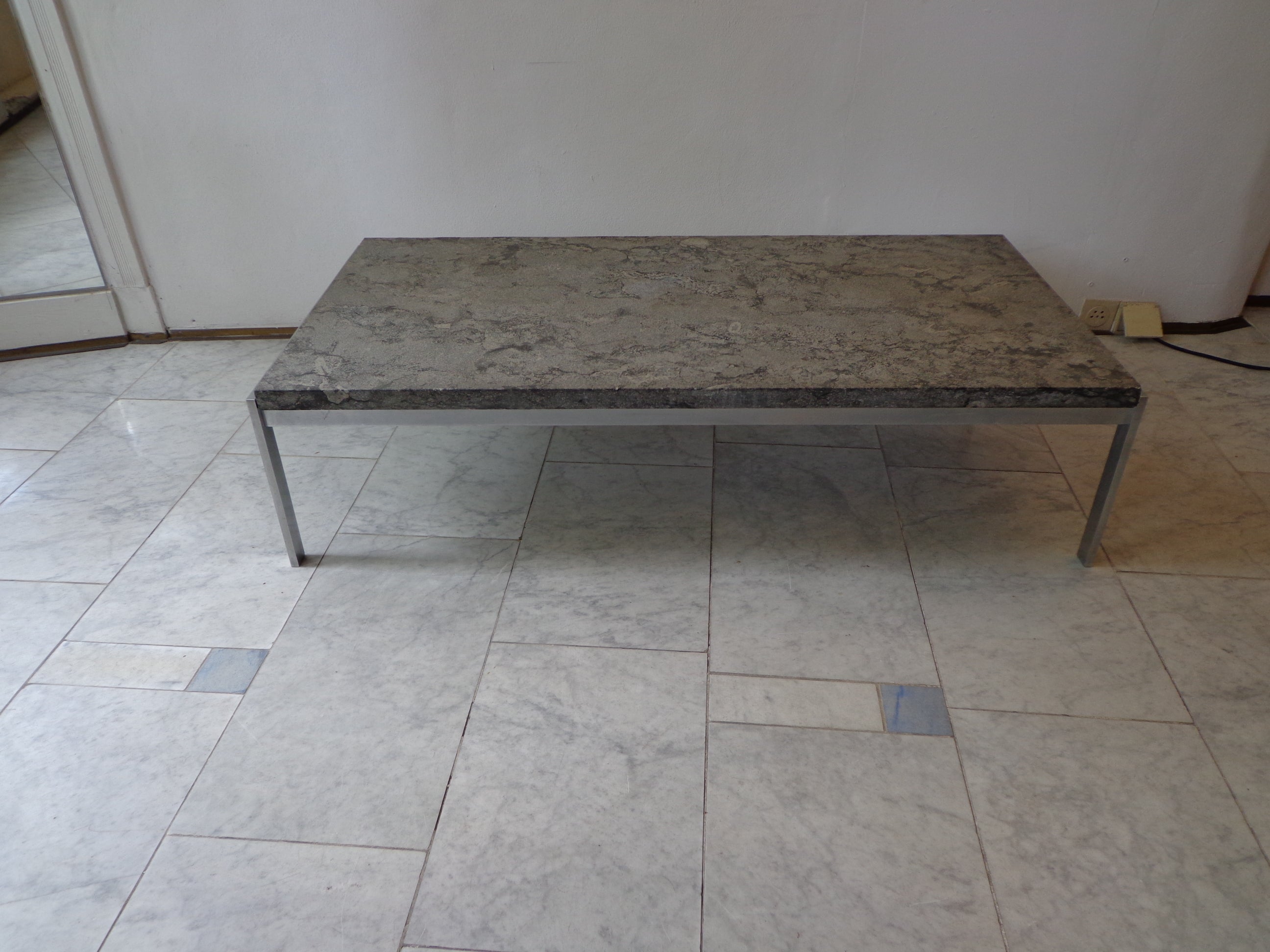 PK 63a coffee table in Porsgrunn marble by P. Kjaerholm for Kold Christensen